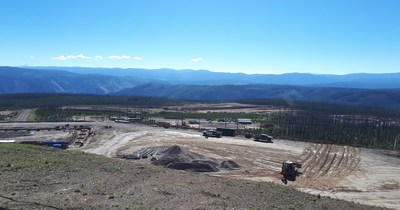 View of WTP and Concentrator Pads with WTP foundation to left (CNW Group/eCobalt Solutions Inc.)