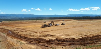 TWSF earthworks – final contouring before lining (CNW Group/eCobalt Solutions Inc.)