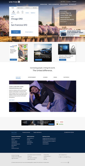 United Airlines' Redesigned Homepage Takes Off