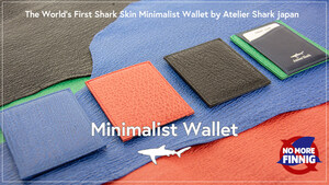 Luxury for a Cause: Introducing Atelier's No Finning Shark Skin Minimalist Wallet ~鮫風~