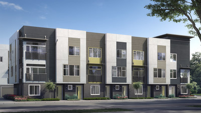 Townhomes at Trumark's new SP78 community in San Jose.