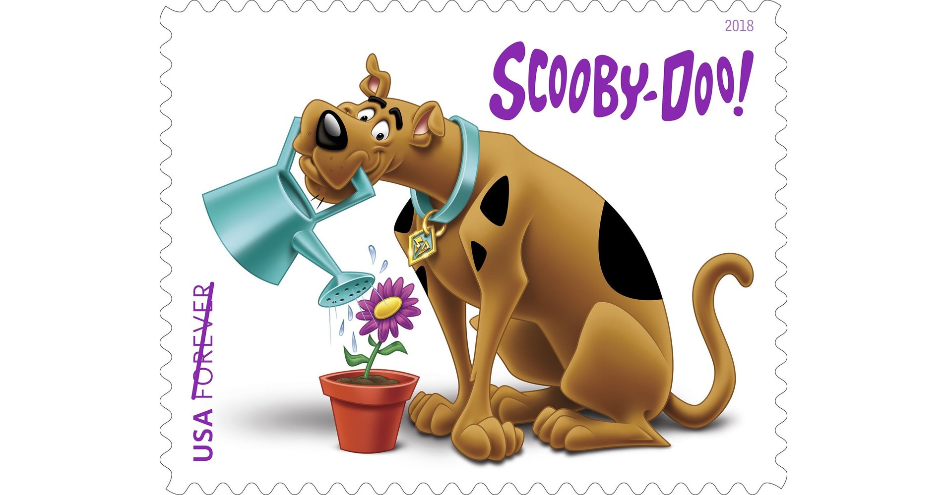 SCOOBYDOO! Everyone's Favorite Great Dane is now on a U.S. Postal Service Forever Stamp