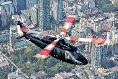 A Sikorsky S-76D™ executive transport helicopter has a range of 400 nautical miles and is fully customizable. Photo credit: Sikorsky