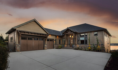 Adding a new garage door is the highest rated home improvement project available, with exceptionally high return on investment. These garage doors from Haas Door add to the overall curb appeal of the home and complement the home's design style.