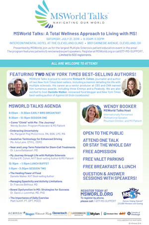 Two New York Times Best-Selling Authors Headline Groundbreaking Multiple Sclerosis National Event, MSWorld Talks™, July 21