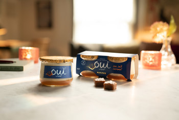 Oui™ by Yoplait® – the French style yogurt sold in a glass pot – has released a new petite way to enjoy the remarkable taste, texture and simplicity Oui™ fans know and love. New Oui™ by Yoplait® Petites will be sold in pairs of small 3.5 oz. glass pots and will be available in four indulgent flavors including Sea Salt Caramel, pictured here.