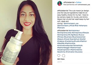 Amino Mason hair care celebrates style celebrity Darriel Roy as Ambassador of the Month