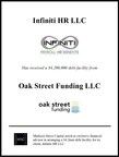 Madison Street Capital Acts as Exclusive Financial Advisor to Infiniti HR, Arranges $4.3M Growth Capital Facility with Oak Street Funding