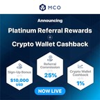 CRYPTO.com's MCO Launches Platinum Referral Rewards and Crypto Wallet Cashback