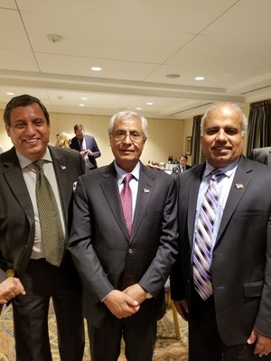 Ahmed Atef, Abdulsalam Mused and Ahmed Muthana attend the diplomatic reception/dinner of the Trans Atlantic Parliamentary Group (July 10, 2018, Capitol Hill)