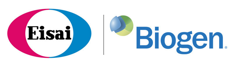 Eisai logo and Biogen logo (PRNewsfoto/Eisai Co., Ltd.)