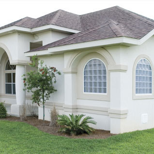 Acrylic block privacy windows from Hy-Lite add to the curb appeal of any home style.