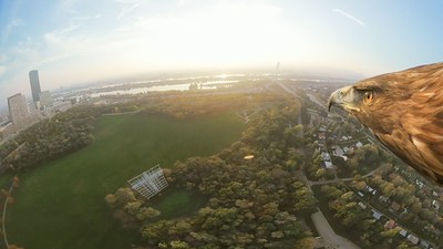 The Vienna Tourist Board's video "Vienna from an eagle's eye view" gives a bird's-eye view of the city below. © Vienna Tourist Board / Red Bull Media House (PRNewsfoto/Vienna Tourist Board)