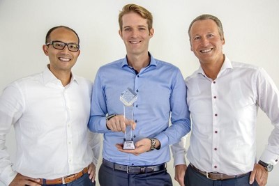 The Swiss startup Unity Investment, based in Altendorf SZ, received the award for the best project in the field “Initial Coin Offering”. The Team of Unity Investment left to right: Richard Kobler (Senior Manager, Analysis & Strategy), Sean Prescott (Founding Partner & CEO), Alex Fancelli (Founding Partner & CFO). Copyright: Christian Iten