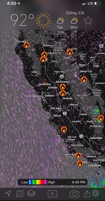 MyRadar Wildfire Layer