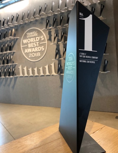 The National Car Rental brand claimed the top spot once again this year at the 2018 Travel + Leisure magazine "World's Best" Awards.