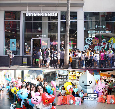 LINE FRIENDS Successfully Opens 'Pop-up Store' in Hollywood