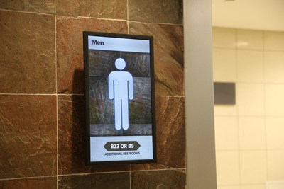 Passenger Experience Display – Guides passengers to next nearest restroom