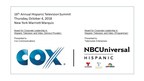 Cox Communications and Telemundo Enterprises To Be Honored for Corporate Commitment to Hispanics at the 16th Annual Hispanic Television Summit Thursday, October 4, 2018 at New York Marriott Marquis