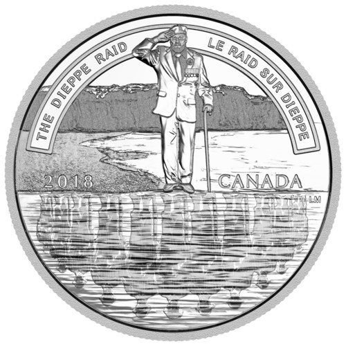 The 2018 $20 Fine Silver Coin – A Nation’s Mettle: The Dieppe Raid (CNW Group/Royal Canadian Mint)