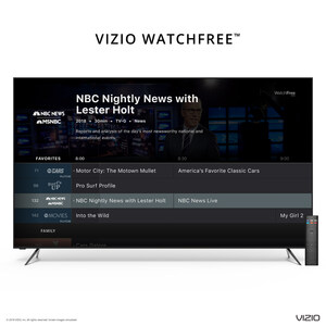VIZIO 2018 SmartCast OS Expands to Offer Free and Unlimited TV via All-New WatchFree™ Service