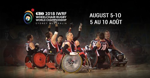 Taking place August 5-10 in Sydney, Australia, Canada will be among 12 nations competing for the wheelchair rugby world title. (CNW Group/Canadian Paralympic Committee (Sponsorships))