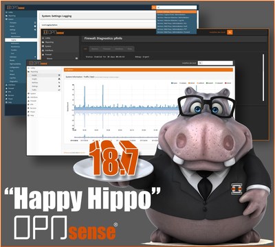 OPNsense 18.7 'Happy Hippo' released! OSS security platform driving innovation