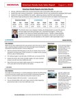 American Honda Reports July Sales Results