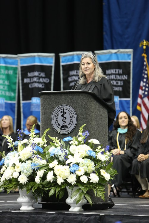 Education, women, and family advocate, former Massachusetts Governor Jane Swift, will deliver the commencement address at Ultimate Medical Academy’s Fall Commencement (#UMAgrad) to almost 3,700 graduates on Saturday, September 22, 2018. (PRNewsfoto/Ultimate Medical Academy)