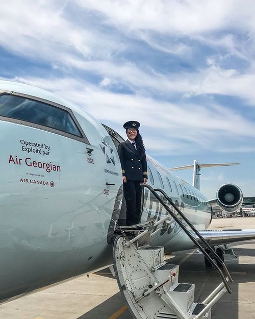 Air Georgian CRJ First Officer Eileen Chan (pictured), helps to represent Air Georgian's diverse work environment. Georgian is breaking down gender barriers in aviation, currently employing over twice the national and international average of female pilots. They are challenging themselves and the greater Canadian aviation industry to reach gender parity by 2028. (CNW Group/Air Georgian Limited)