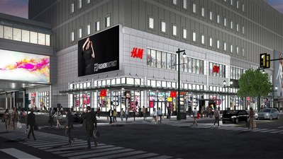 Architect's rendering of H&M at Fashion District