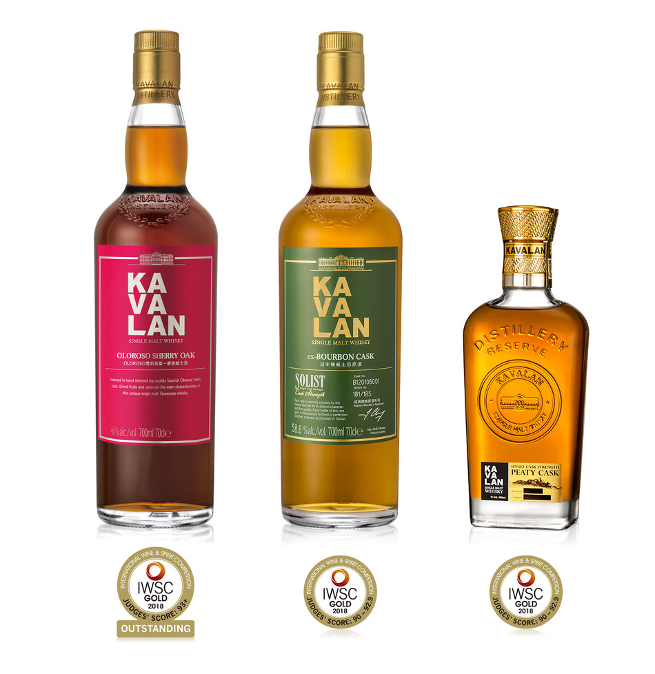 Kavalan awarded "Gold Outstanding" at 2018 International Wine & Spirit