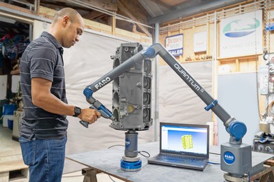 With the FARO 8-Axis Quantum FaroArm, probing and scanning parts and components becomes easier and quicker.