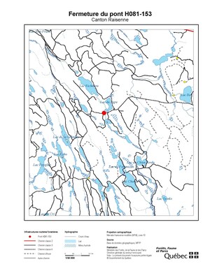 Municipalité régionale de comté de Témiscamingue - Fermeture d'un pont dans le canton Raisenne