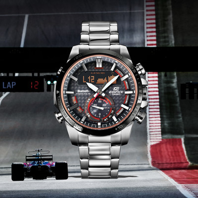 Casio's New EDIFICE ECB800DB-1A Timepiece Boasts Motorsports-Inspired Design and Robust Feature-Set