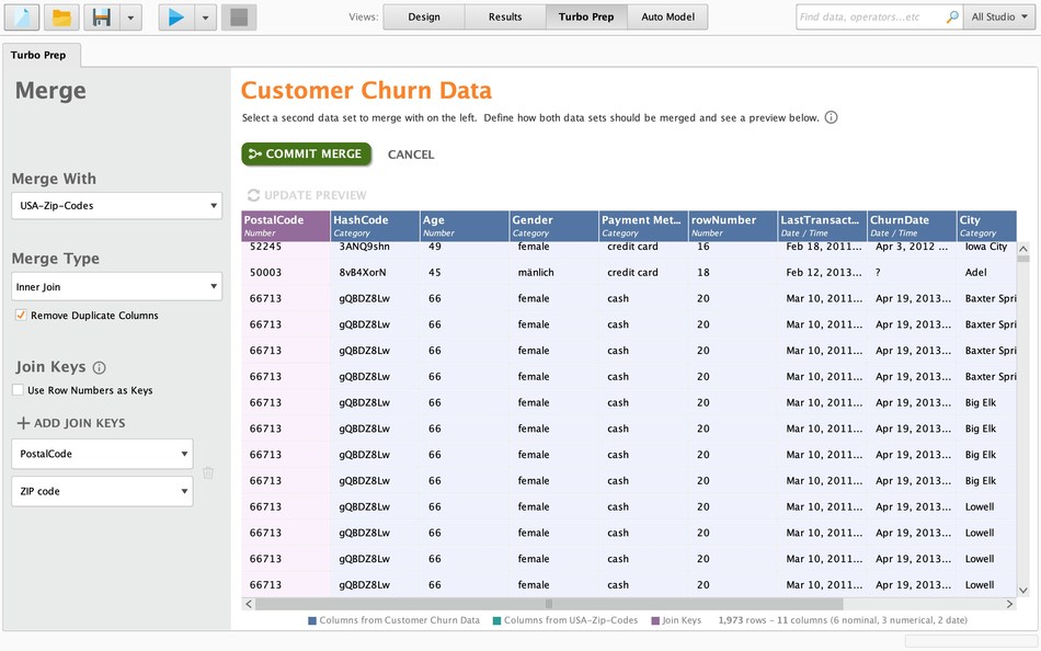 RapidMiner 9 with Turbo Prep
