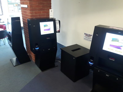 D-Tech International has installed sixteen self-service units across the libraries (PRNewsfoto/D-Tech International)