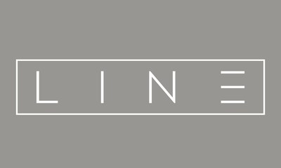 LINE Logo. White on Gray