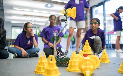 A VEX Robotics Girl Powered Workshop at Google