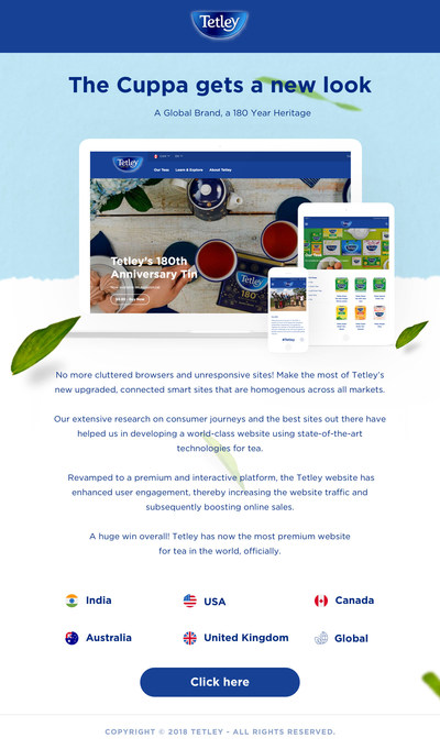 BORN and Acquia are thrilled to introduce the new digital experience for Tetley Tea! (PRNewsfoto/BORN Group)