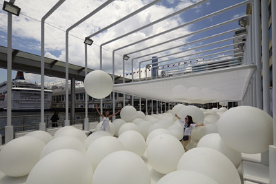 Harbour City's newest art installation, Bounce, designed by New York base firm Snarkitecture.