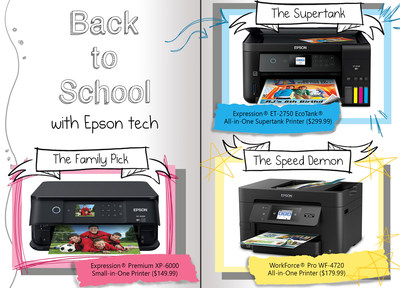 Epson’s portfolio of printer solutions offer convenience and quality for any student this Back to School season.