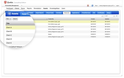 A newly introduced multi-tenant Networks tab allows data segmentation between clients.