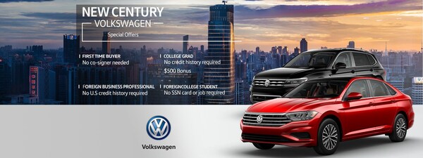 These special offers are just some of the programs available at New Century Volkswagen.