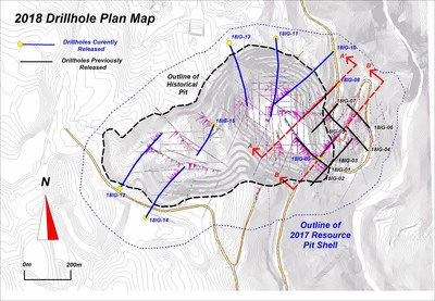 APPENDIX B: PHASE 2 DRILL HOLE MAP - 2018 Drillhole Plan Map (CNW Group/Copper Mountain Mining Corporation)