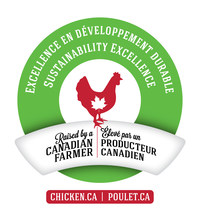 &#201;lev&#233; par un producteur canadien : Excellence en d&#233;veloppement durable (Groupe CNW/Les Producteurs de poulet du Canada)