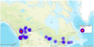 University of Western Ontario Researchers Use Map Business Online to Illustrate Kraft Lignin Availability