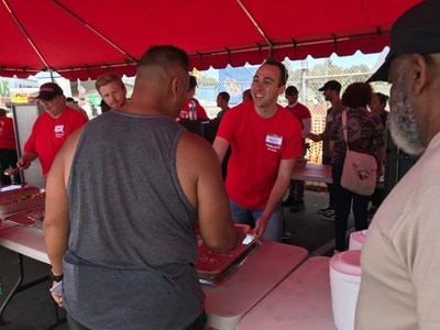 Sodexo volunteers provided more than 1,000 meals along with resume and job application assistance to homeless veterans during Stand Down event, June 29 through July 1 in San Diego, CA.