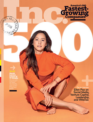 Y7 Studio Co-Founder and CEO Sarah Larson Levey featured on the September cover of Inc. Magazine's Annual Inc 5000 List.