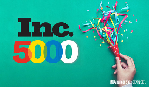 American Specialty Health ranks no. 3833 on the 2018 Inc. 5000 list of the nation's fastest-growing private companies